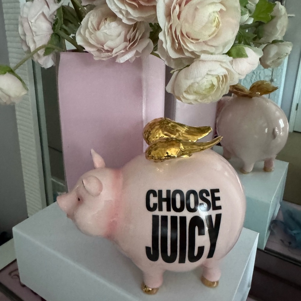 RARE Vintage Juicy Couture Pink Piggy Bank